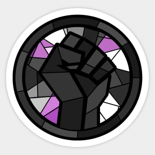 BLM Stained Glass Fist (Ace) Sticker